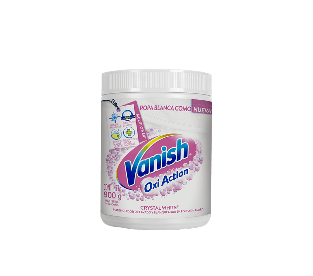 Vanish Oxi Action® Crystal White® potenciador y blanqueador de lavado en polvo sin cloro